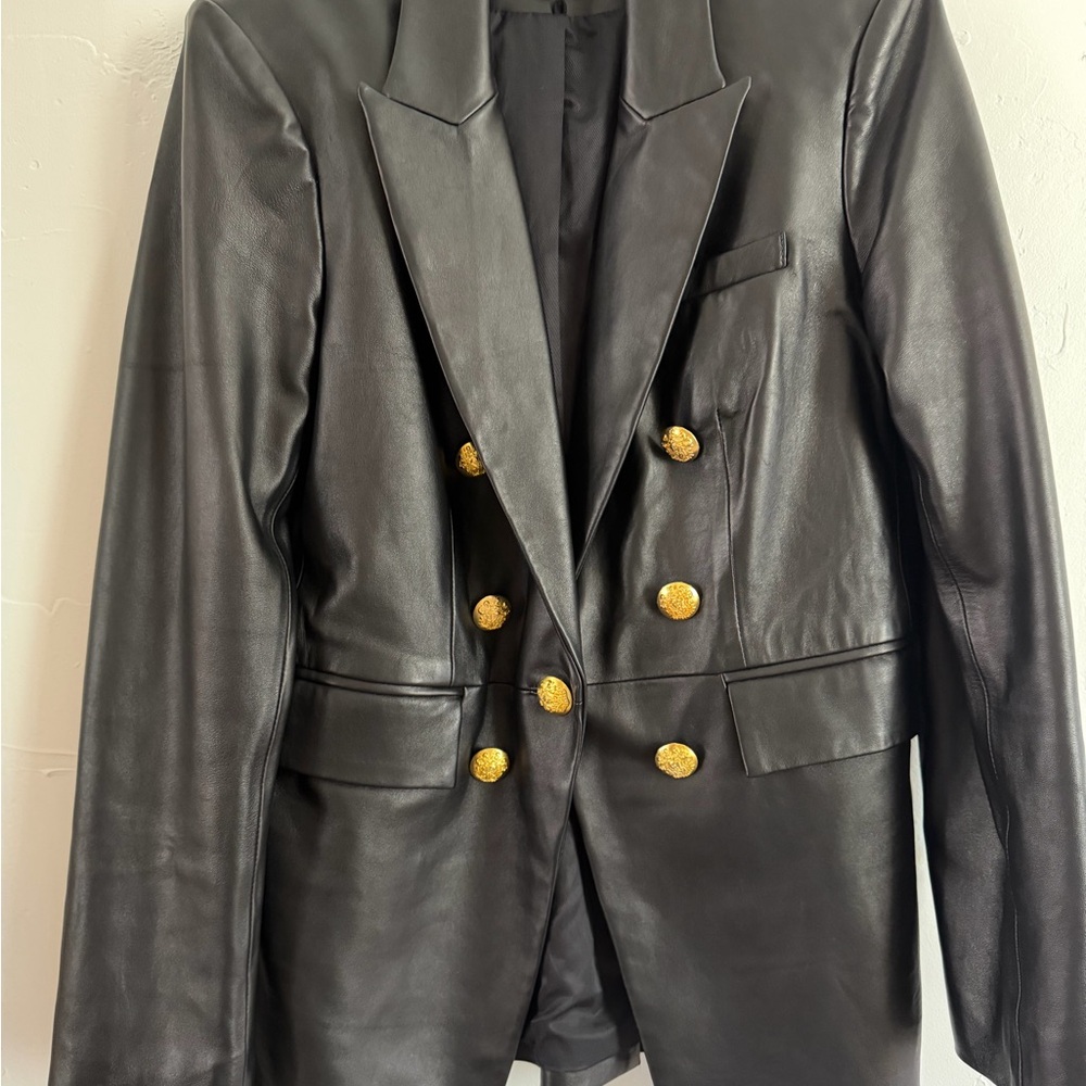 Veronica Beard Black Blazer with Gold Buttons - Picture 4 of 9